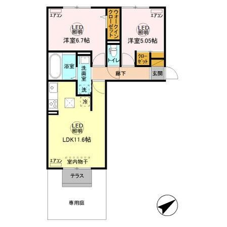 姉ケ崎駅 徒歩17分 1階の物件間取画像